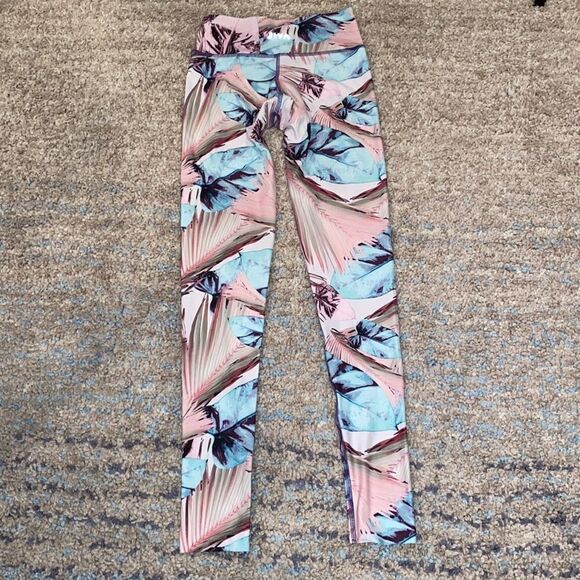 Jiva Active Leggings Tropical Pattern XS - Picture 11 of 13